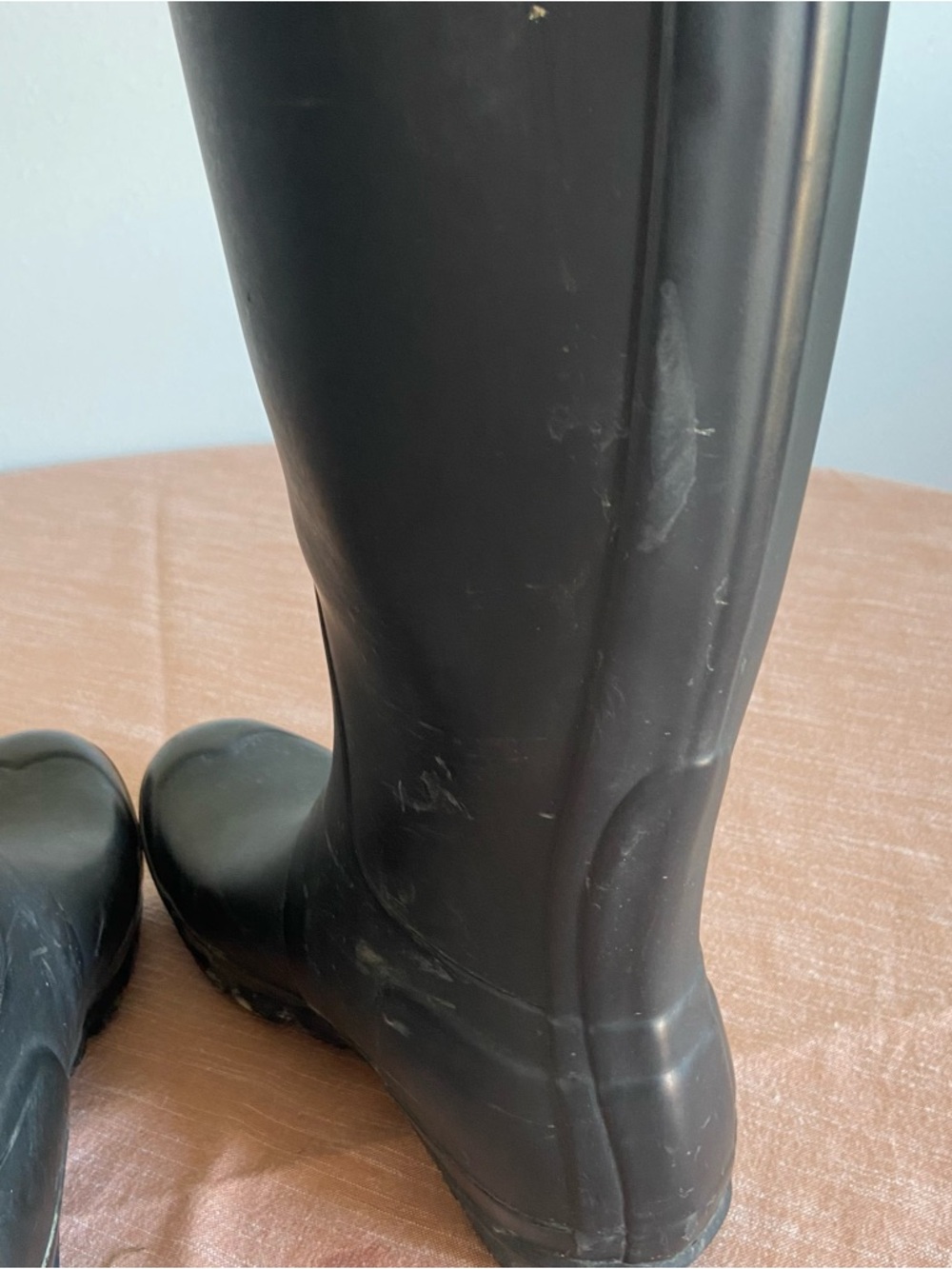 Original Hunter Rain Boot Tall Matte Black Womens Size 8 - Picture 8 of 13